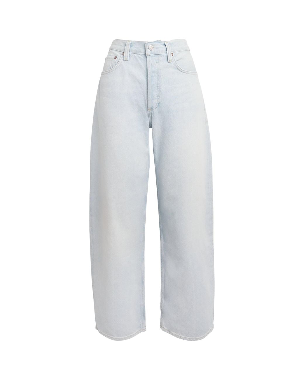 Agolde White Arc Barrel-Leg Jeans