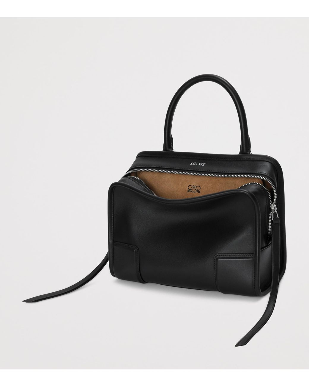 Loewe Black Small Leather Amazona 180 Top-Handle Bag