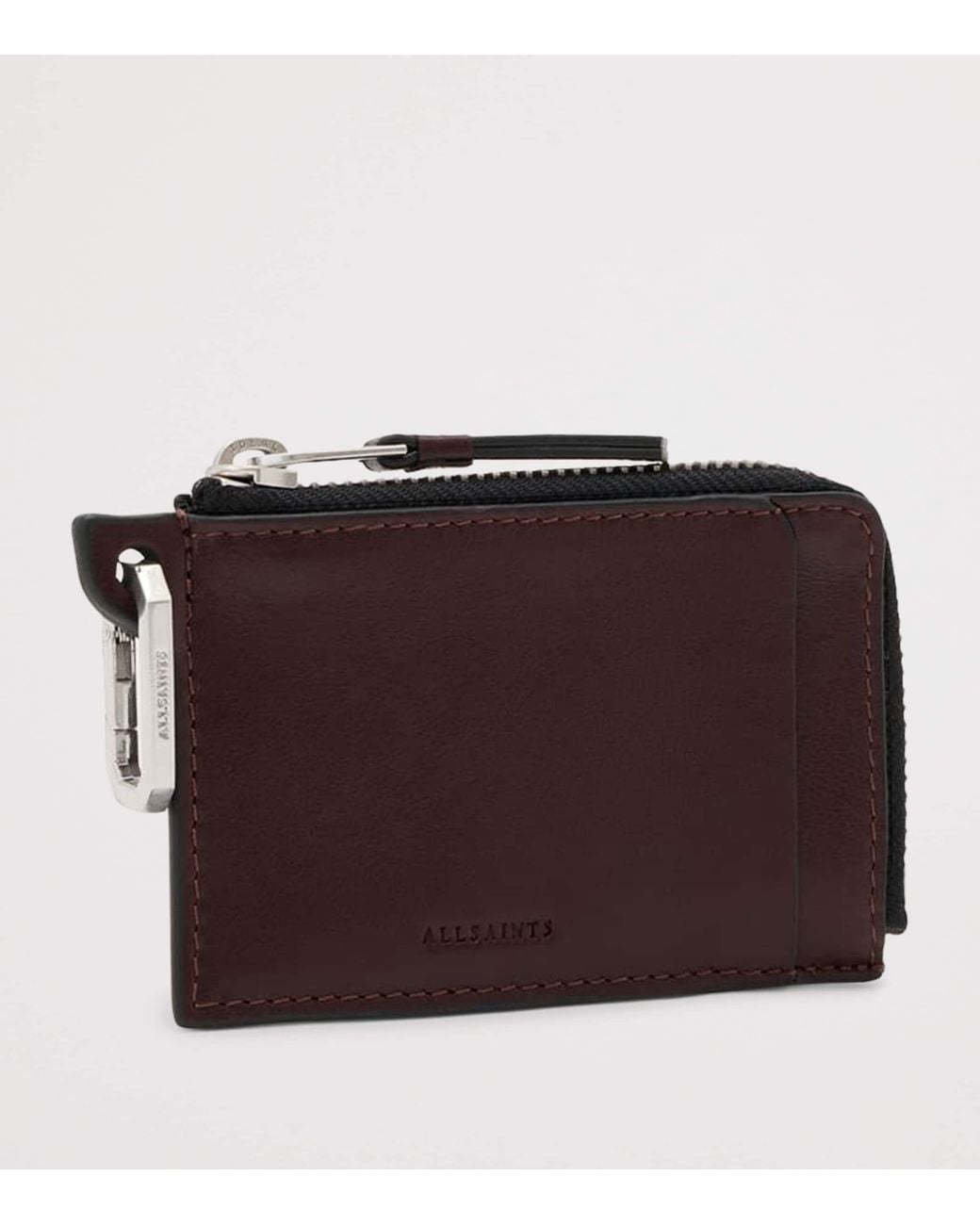 AllSaints Purple Leather Remy Wallet