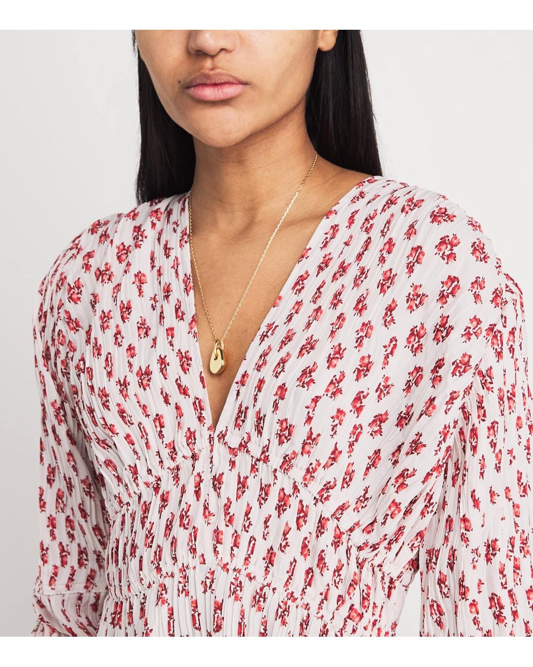 Maje Pink Floral Print Mini Dress
