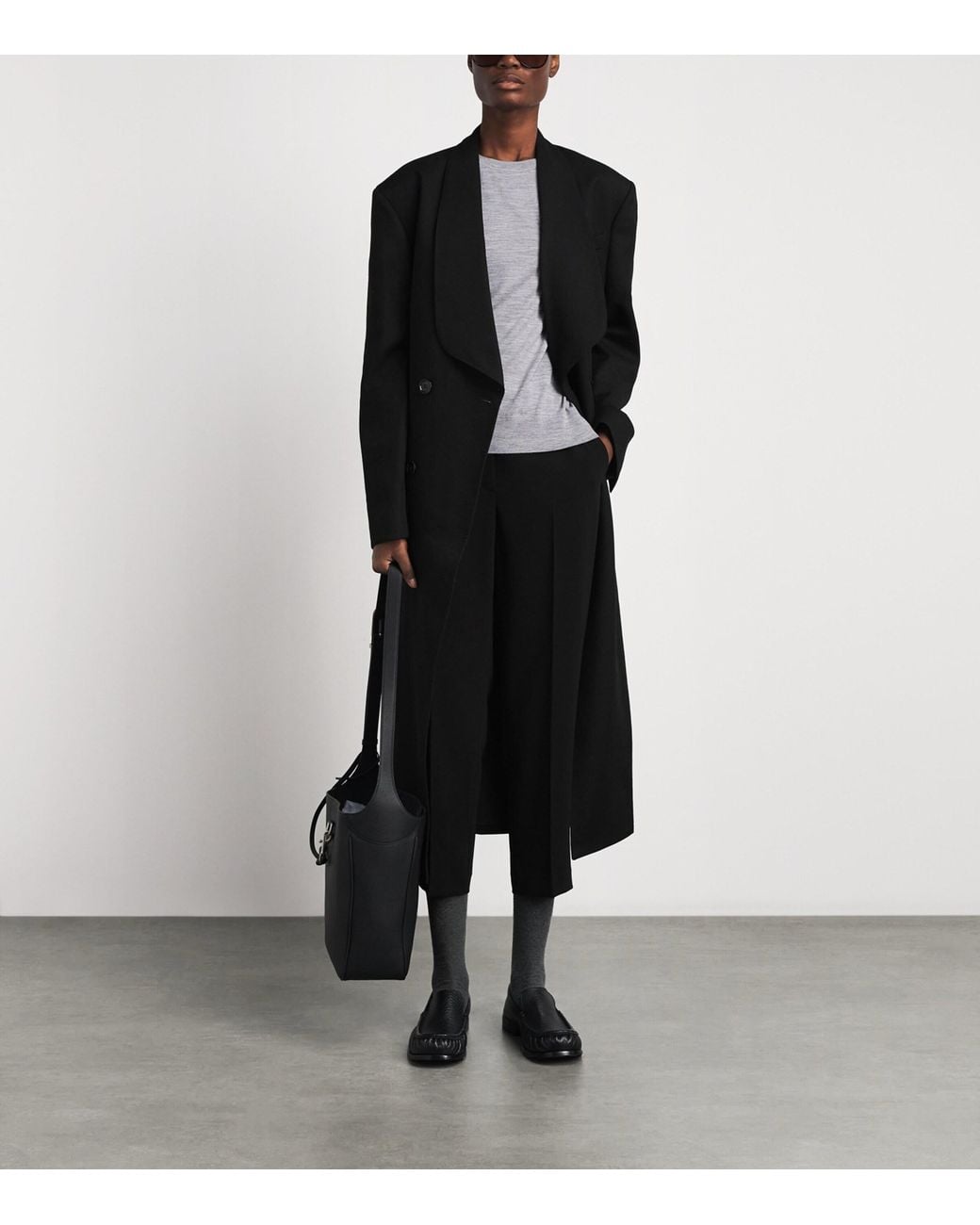 Theory Black Cropped Tailored Trousers
