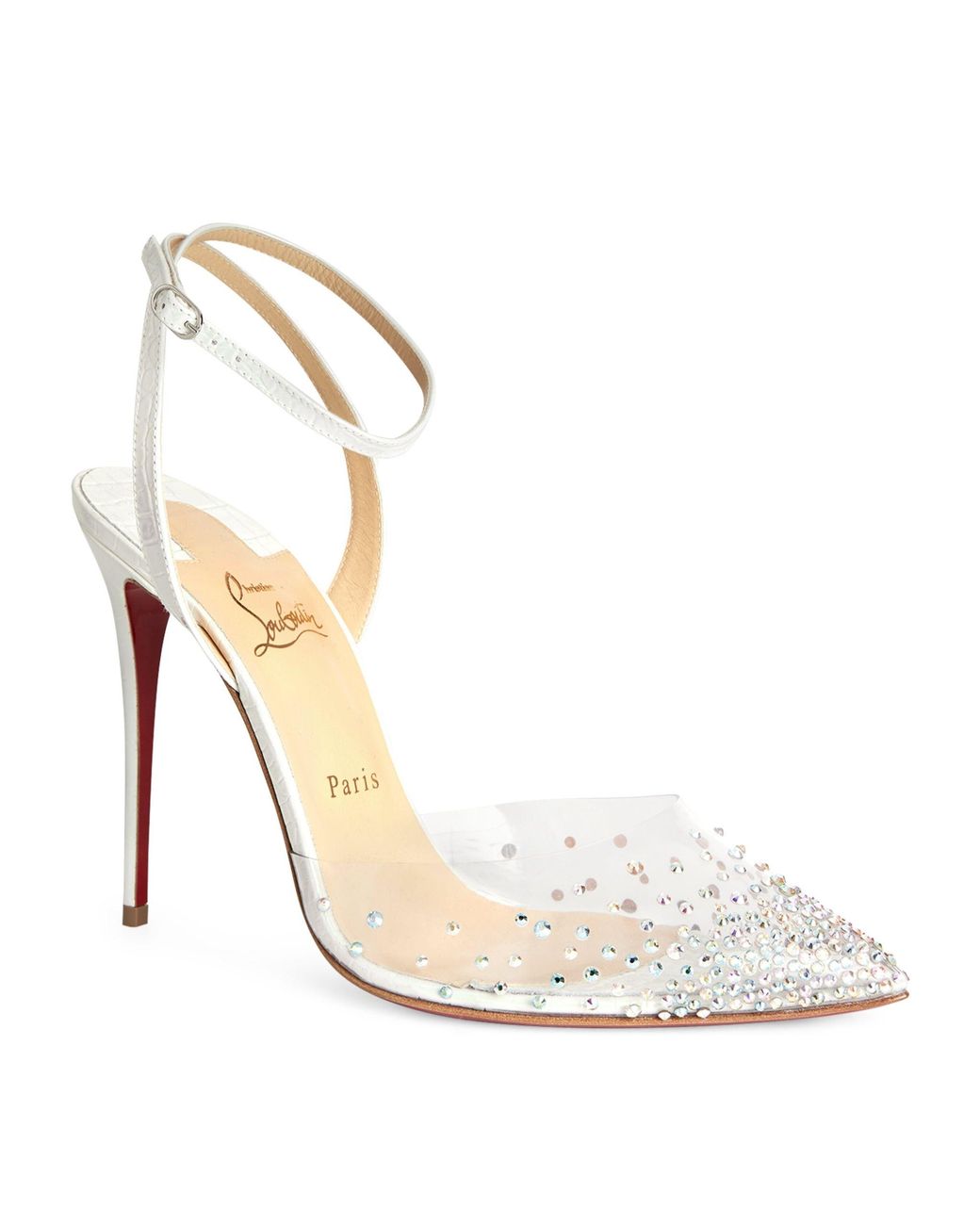Christian Louboutin Spikaqueen Pumps 100 in White | Lyst