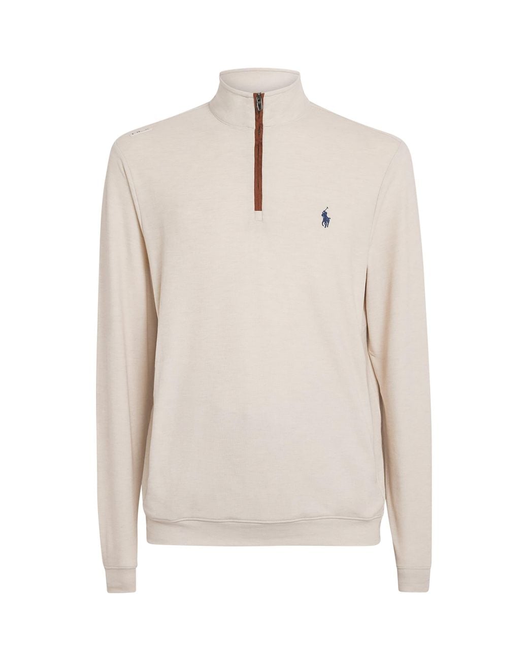 Ralph Lauren White Cotton-Blend Quarter-Zip Sweater for men
