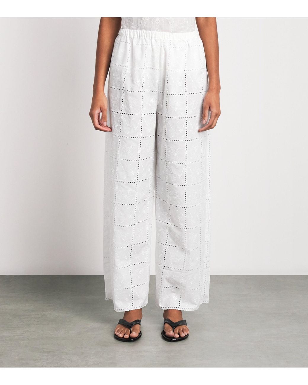 Faithfull The Brand White Broderie Anglaise Mora Trousers