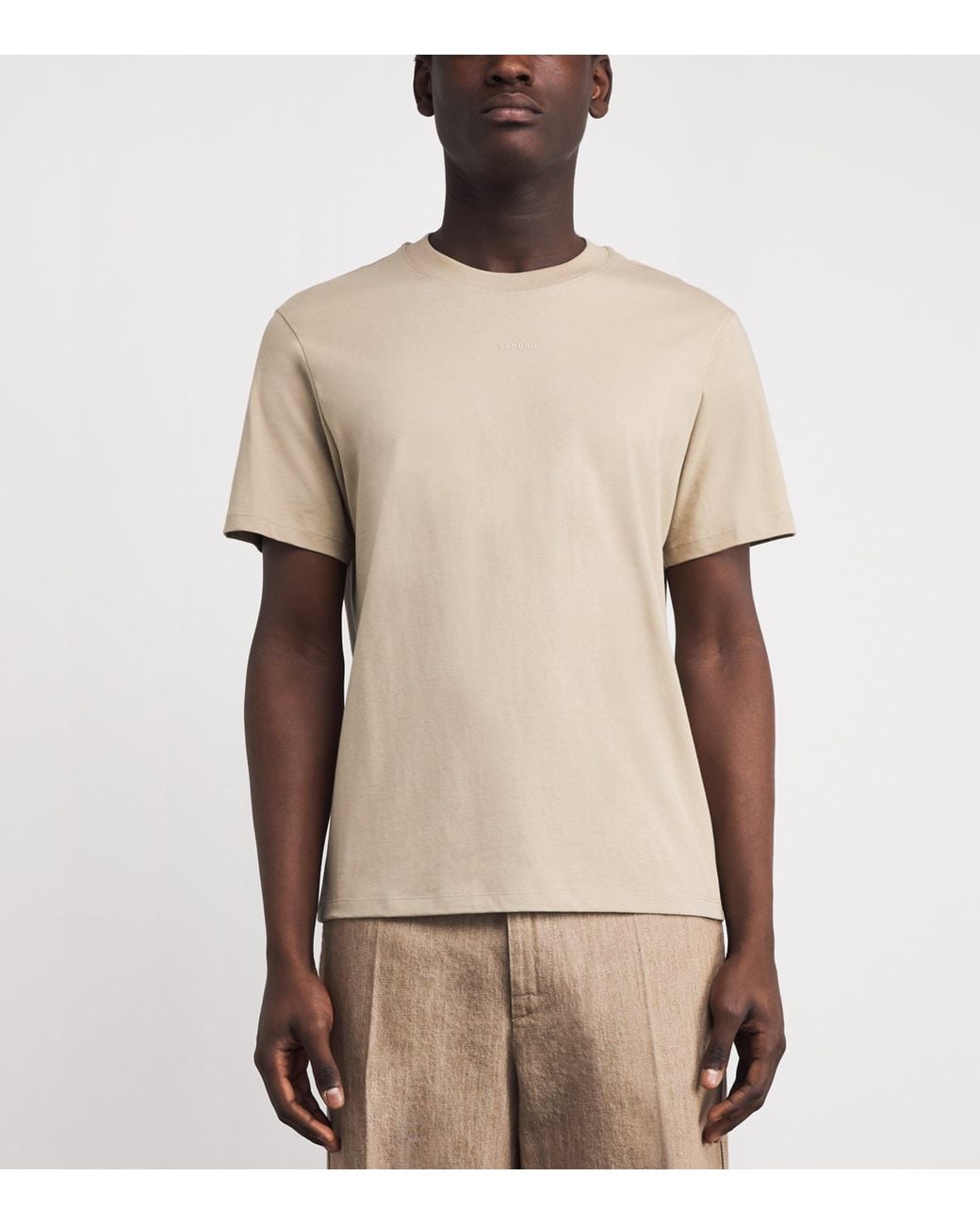 Sandro White Cotton Logo T-Shirt for men
