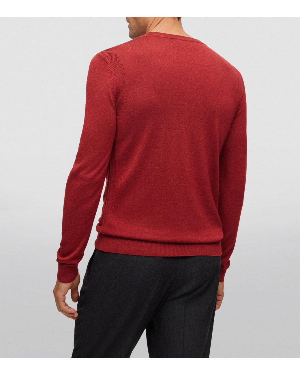 Boss Red Wool-Silk-Cashmere Sweater for men