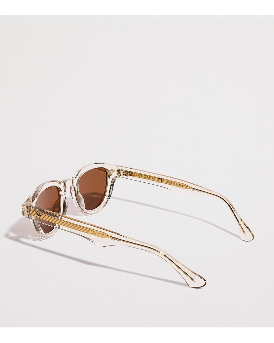 Sestini Eyewear Brown Acetate Sei E Mezzo Sunglasses for men