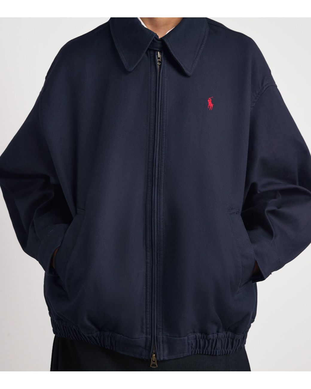 Polo Ralph Lauren Blue Cotton Oversized Windbreaker Jacket