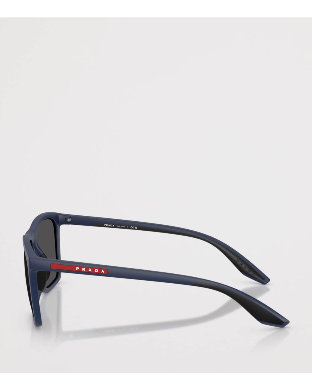 Prada Linea Rossa Black Injected Pr B08S Square Sunglasses for men