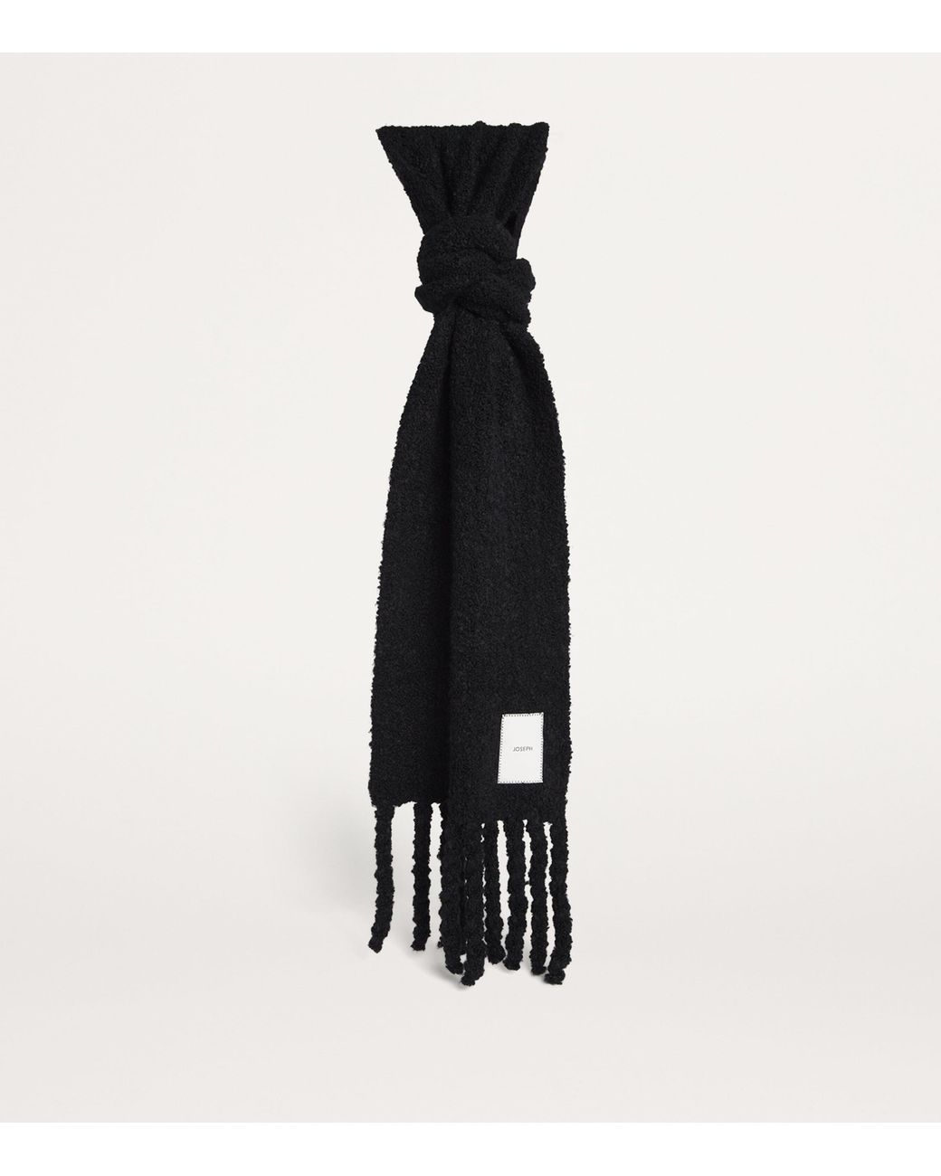 Joseph Black Bouclé Knit Scarf