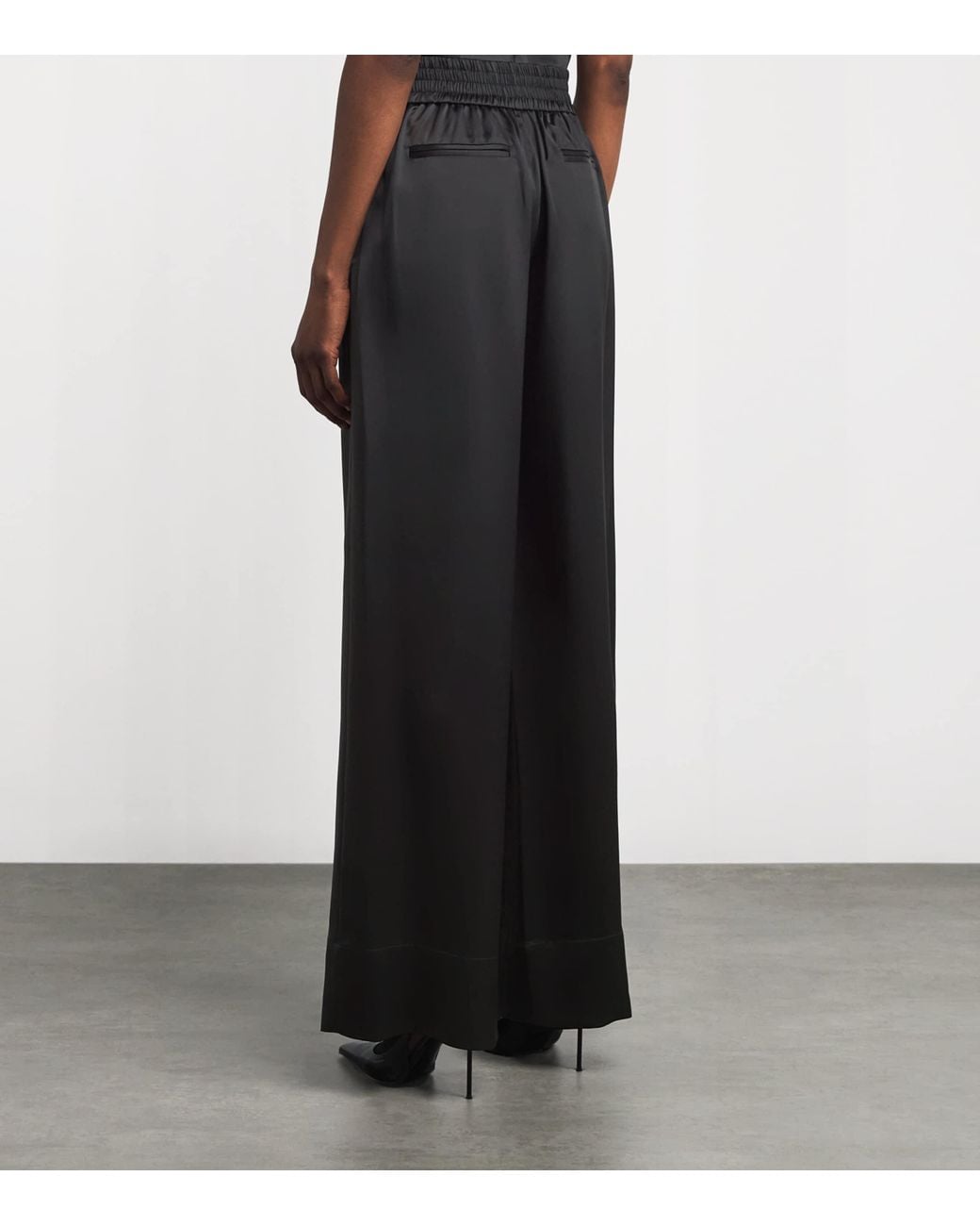 Joseph Black Satin Dijon Tailored Trousers