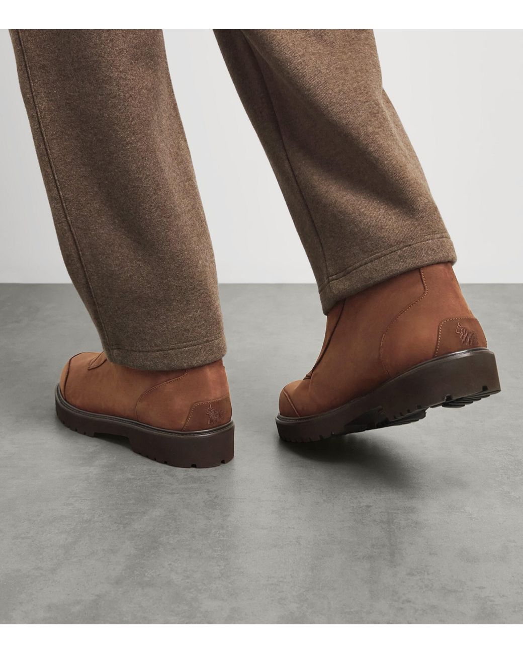 Colombo Brown Nubuck Ankle Boots for men