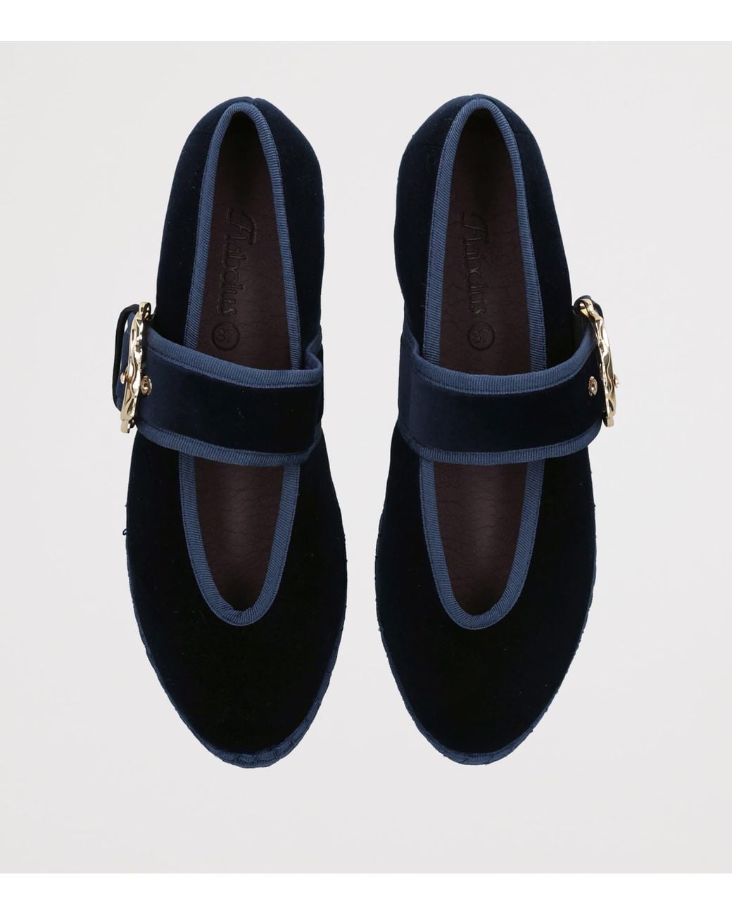 Flabelus Blue Velvet Sophie Mary Janes