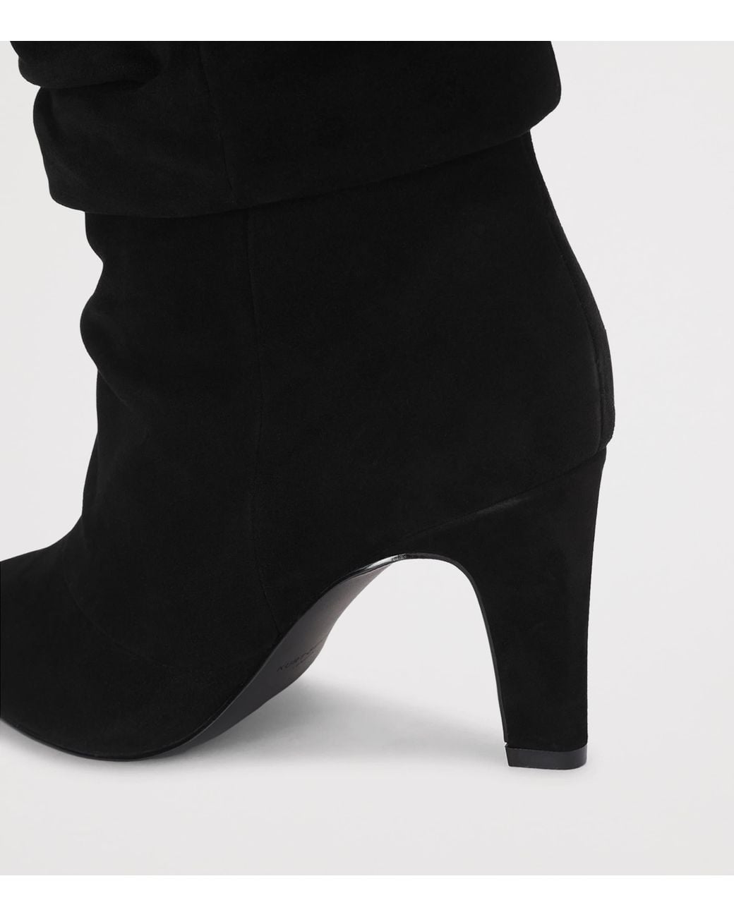 Kurt Geiger Black Suede Elizabeth Slouch Knee-High Boots 80