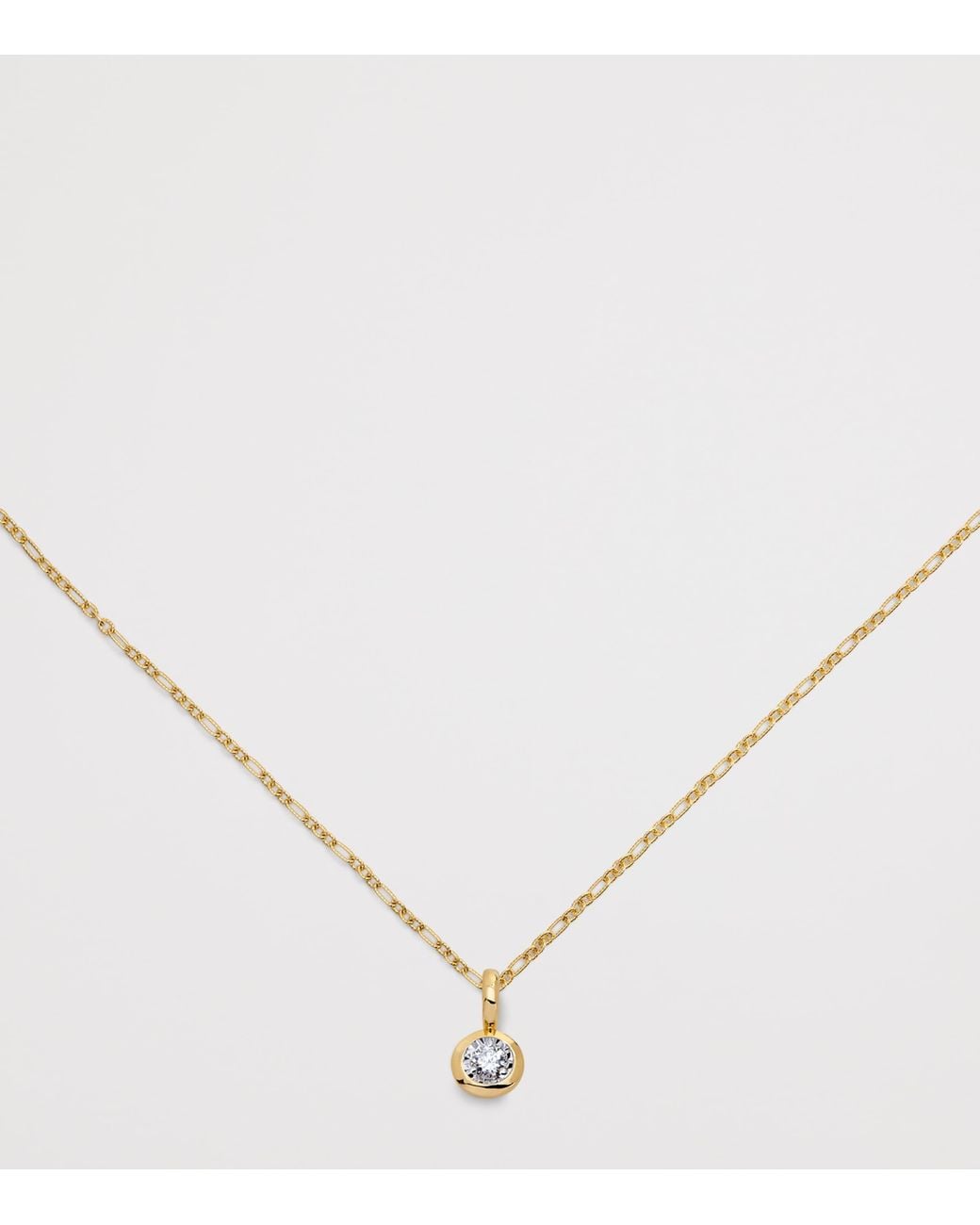 Monica Vinader Metallic Vermeil And Diamond Solitaire Charm