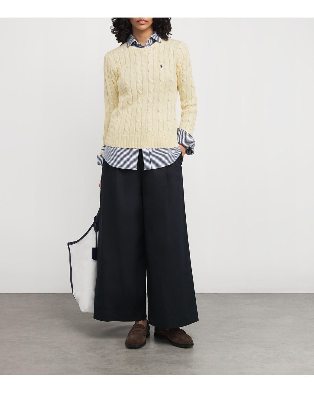 Polo Ralph Lauren Natural Cotton Cable-Knit Julianna Sweater