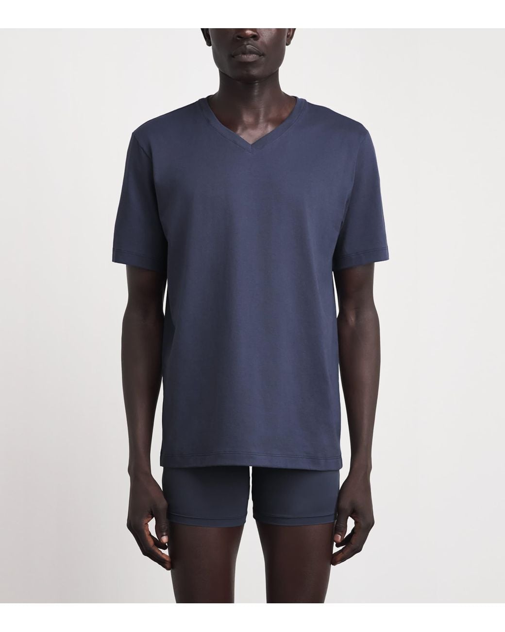 Hanro Blue Cotton Night & Day T-Shirt for men