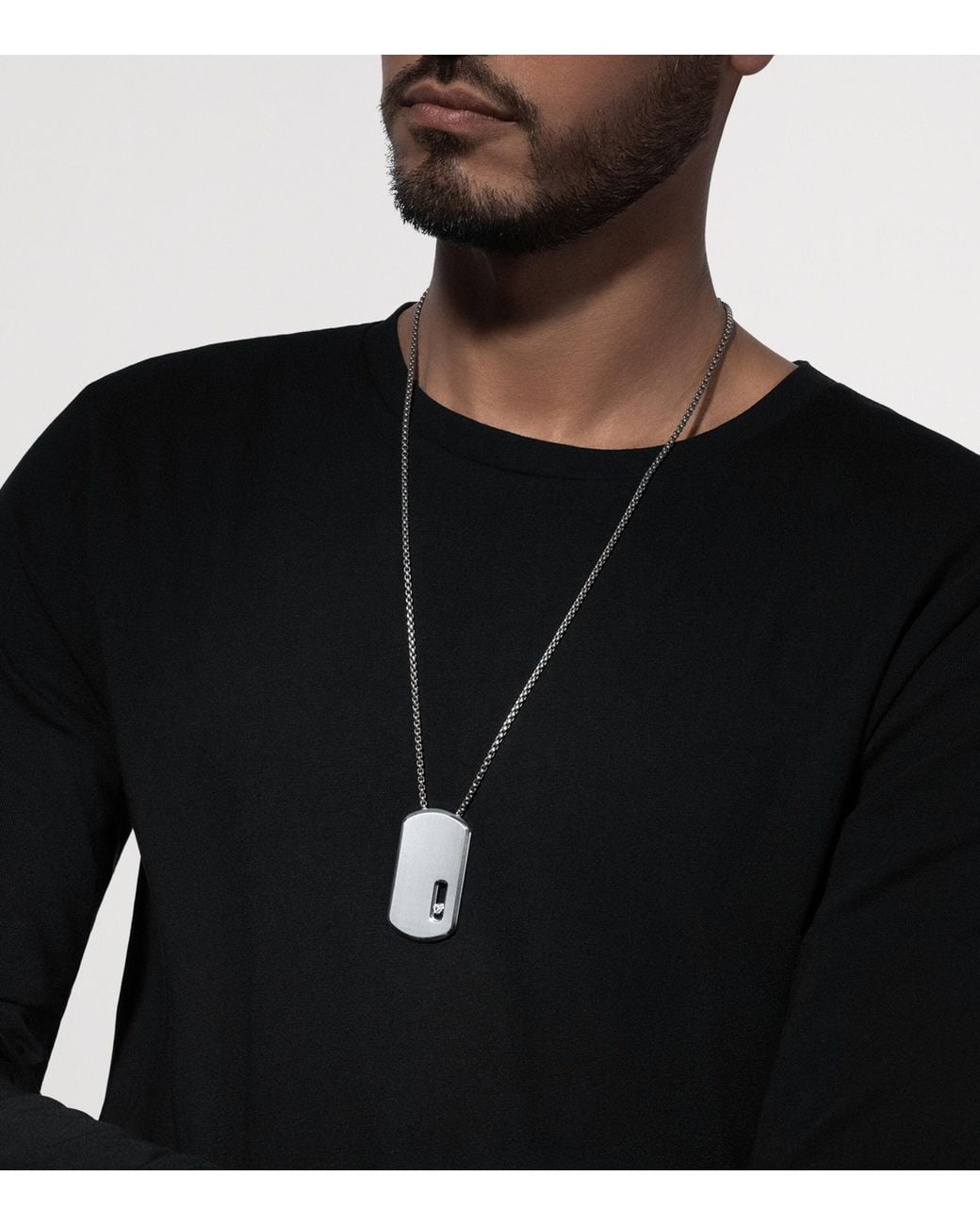 Messika Metallic Move Titanium Large Pendant Necklace for men