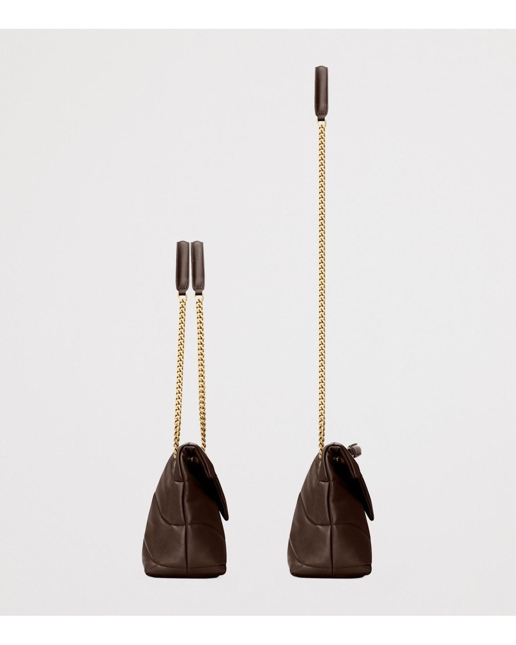 Saint Laurent Brown Small Puffer Shoulder Bag