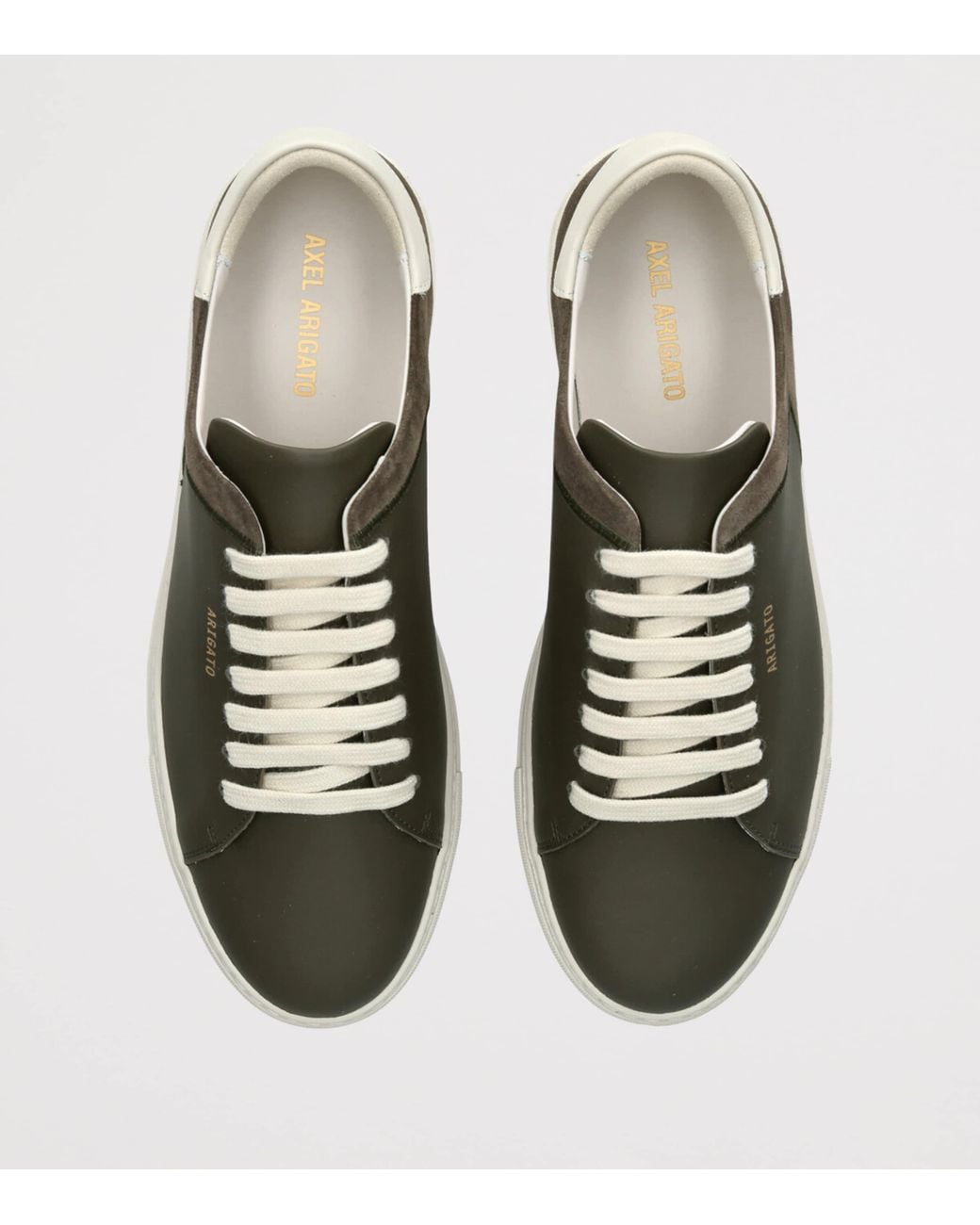 Axel Arigato Green Leather-Suede Clean 90 Split Sneakers for men