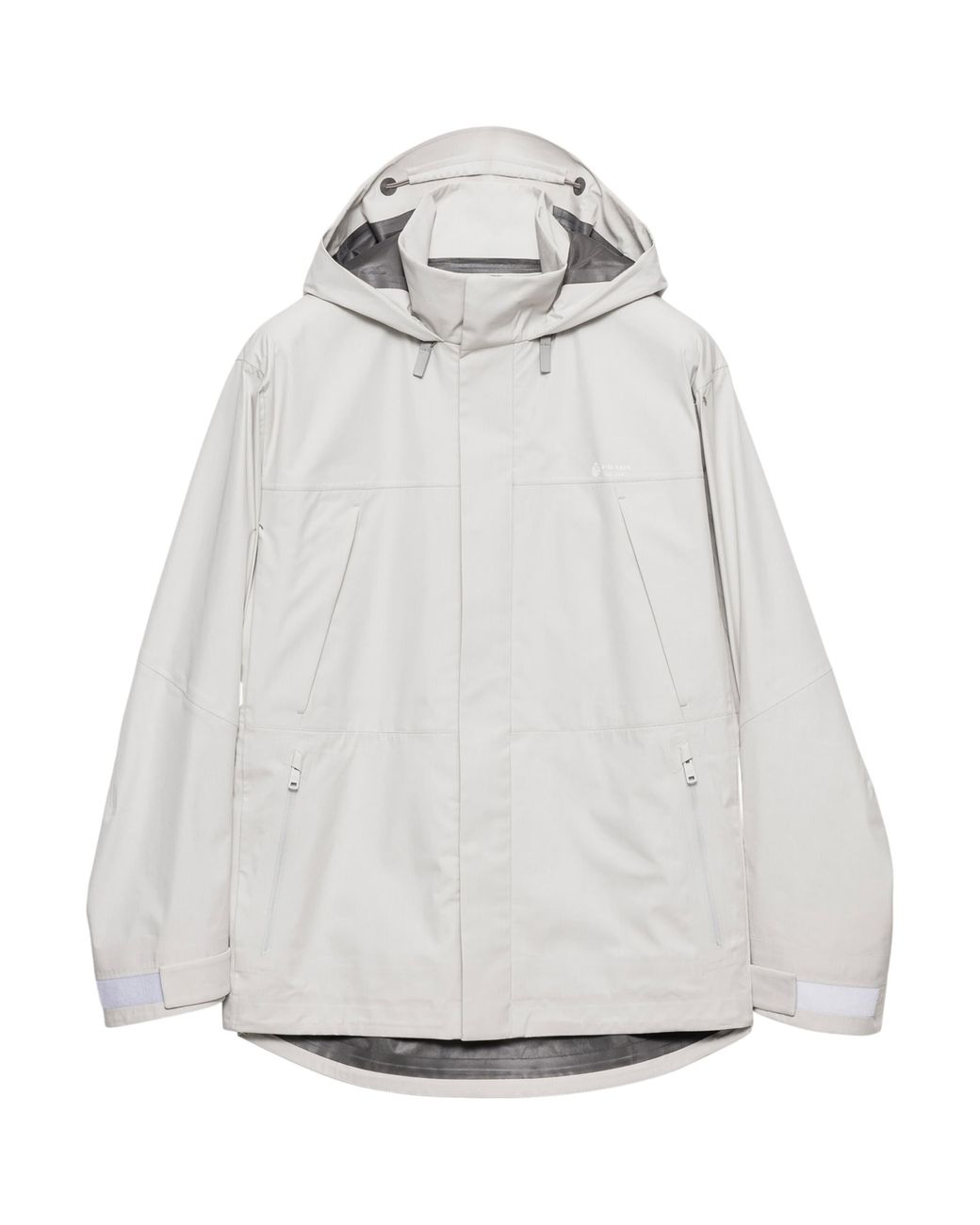 Prada Gray Technical Fabric Hooded Jacket for men