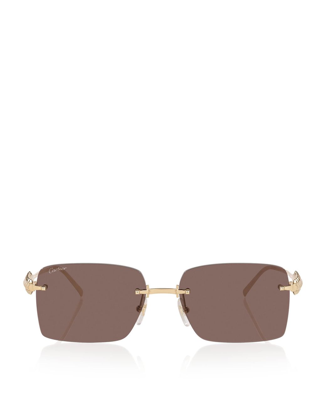 Cartier Pink Metal 06L001801 Rectangle Sunglasses