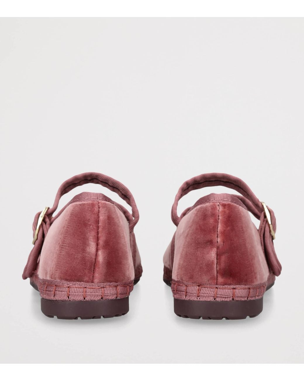Flabelus Red Velvet Claire Mary Janes