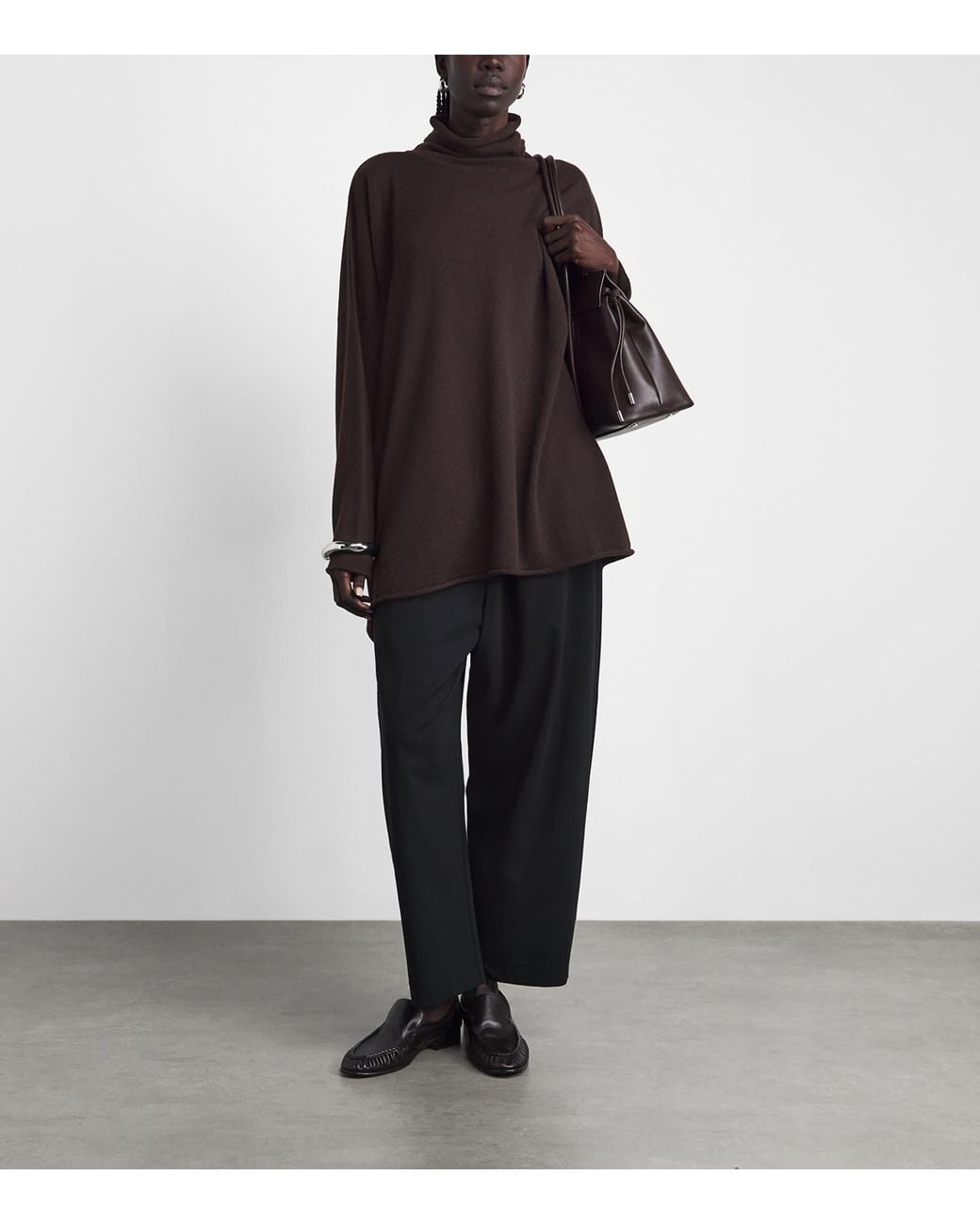 Eskandar Black Cashmere Rollneck Sweater