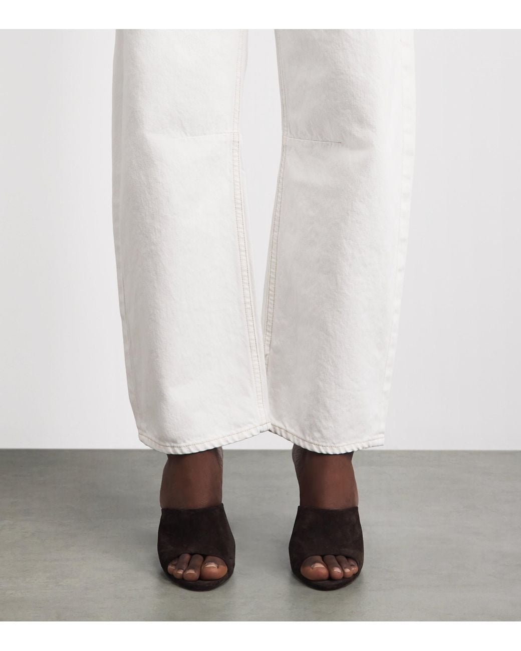 Citizens of Humanity White Miro Barrel-Leg Relaxed Jeans