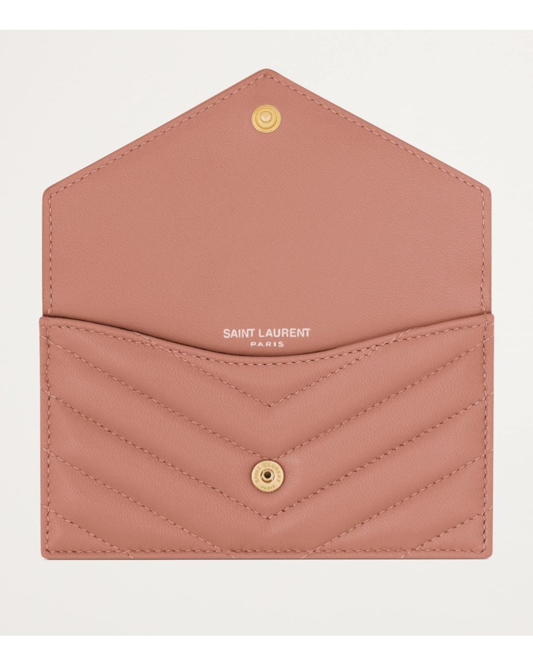 Saint Laurent Pink Leather Fragments Flap Card Holder