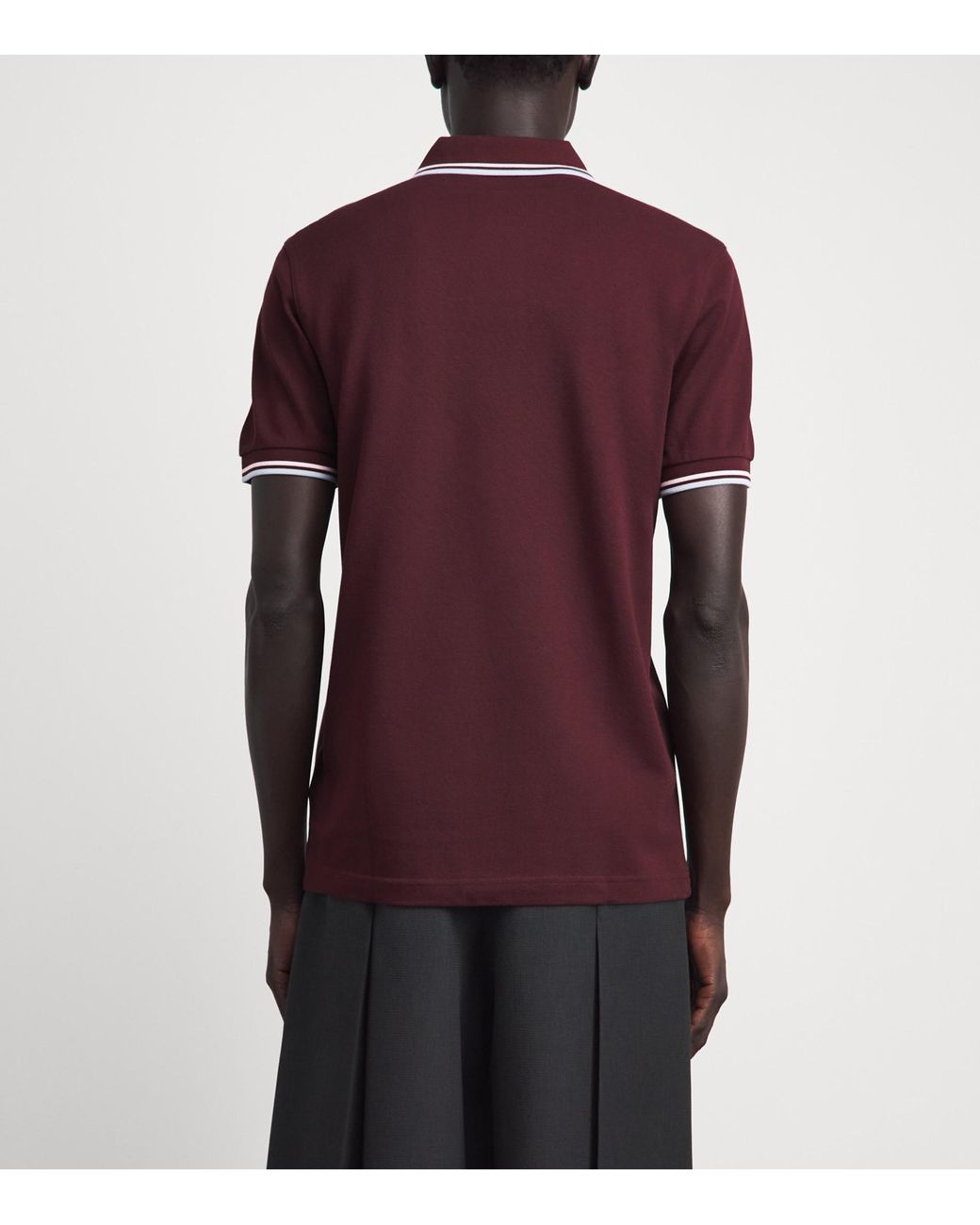 Fred Perry Red Cotton Twin Tipped Polo Shirt for men