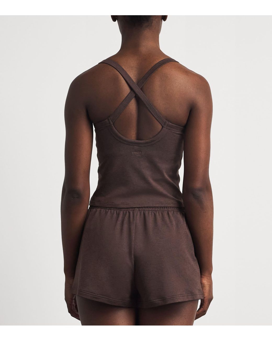 vuori Brown Halo Cross Back Tank Top