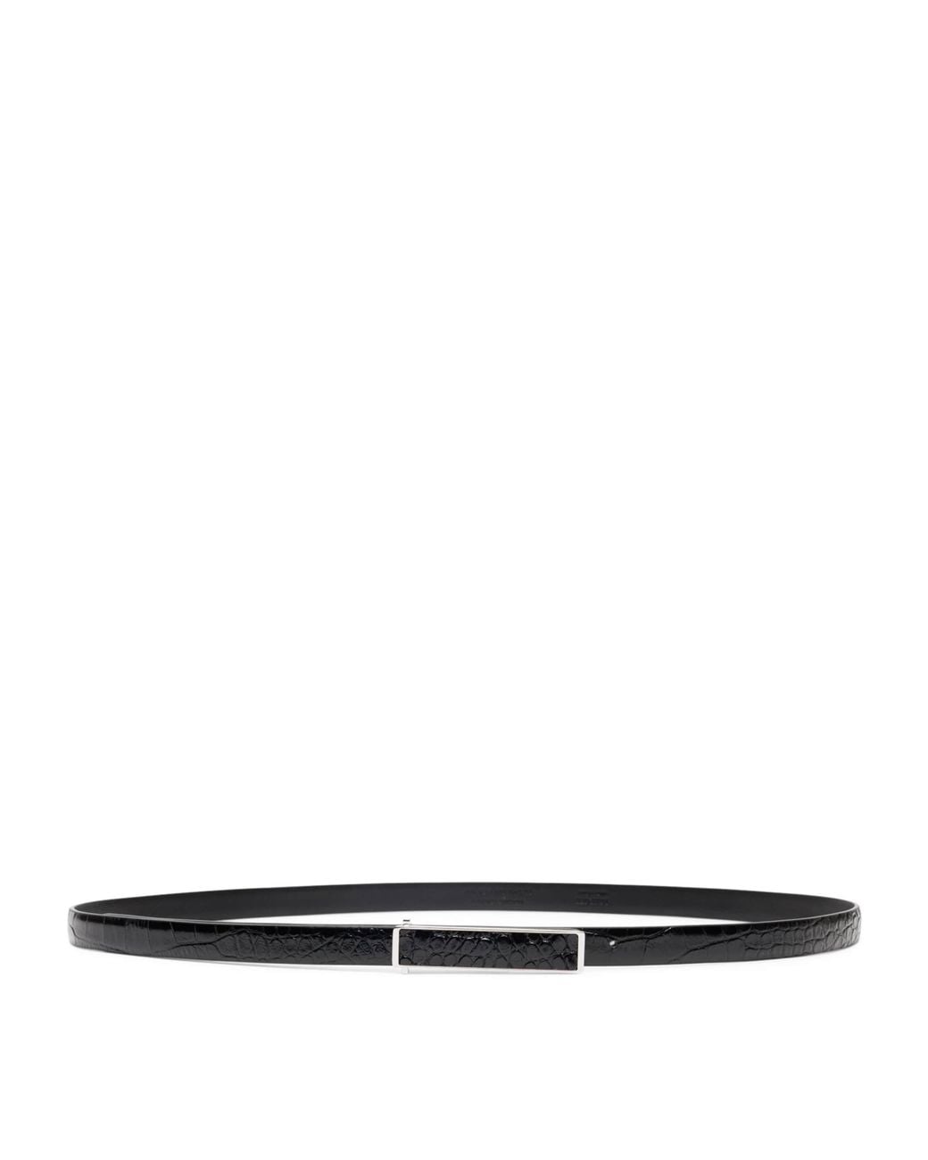 Tom Ford White Leather Croc-Embossed Belt for men