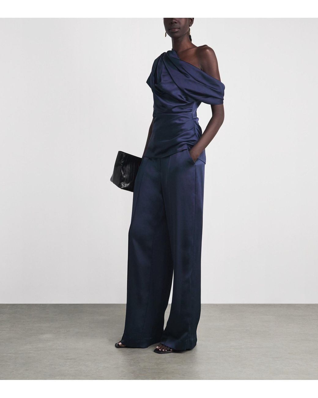 Jonathan Simkhai Blue Satin Kyra Trousers