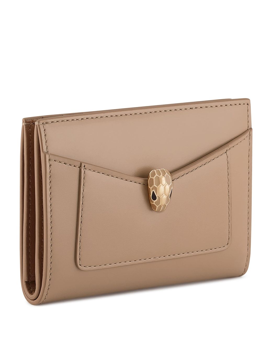 BVLGARI Natural Leather Serpenti Forever Folded Card Holder