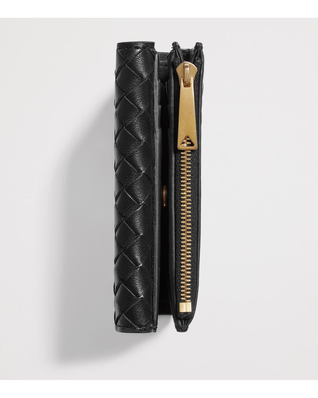 Bottega Veneta Black Small Leather Piccolo Bifold Wallet