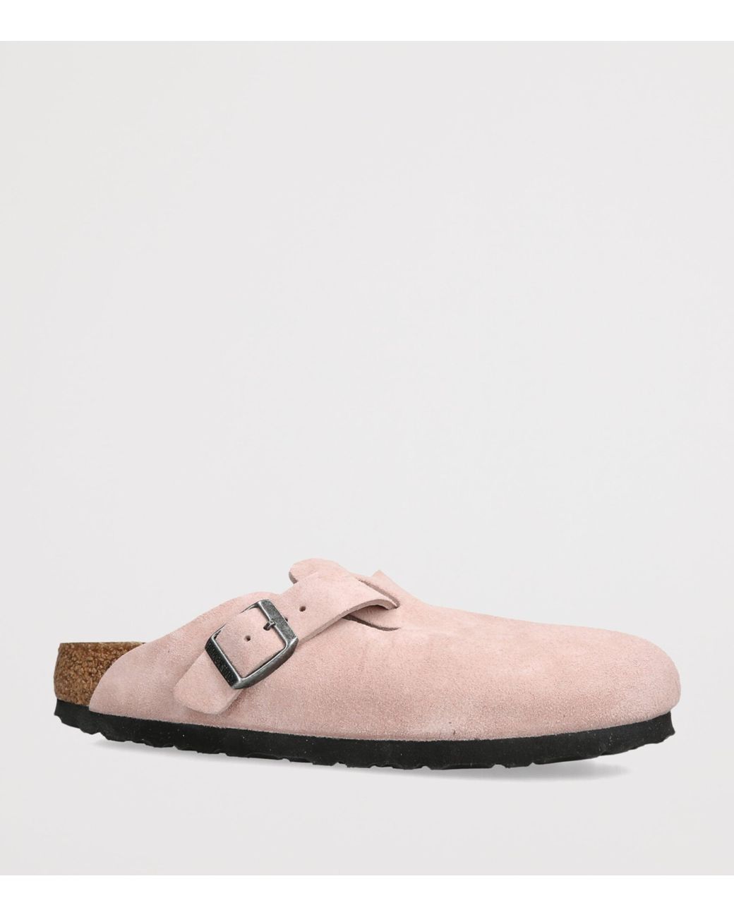 Birkenstock Pink Suede Boston Clogs