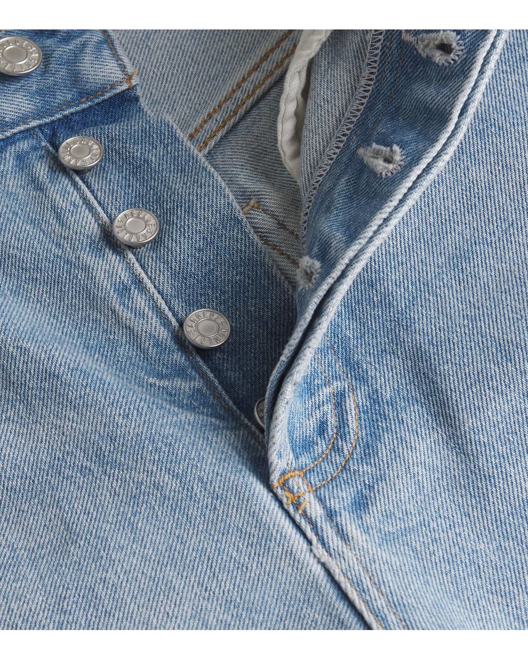 Agolde Blue Denim Dame Wide-Leg Shorts