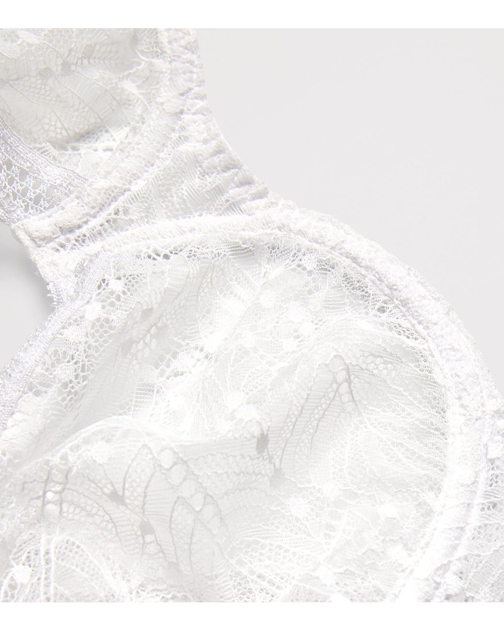 Simone Perele White Lace Comète Plunge Bra