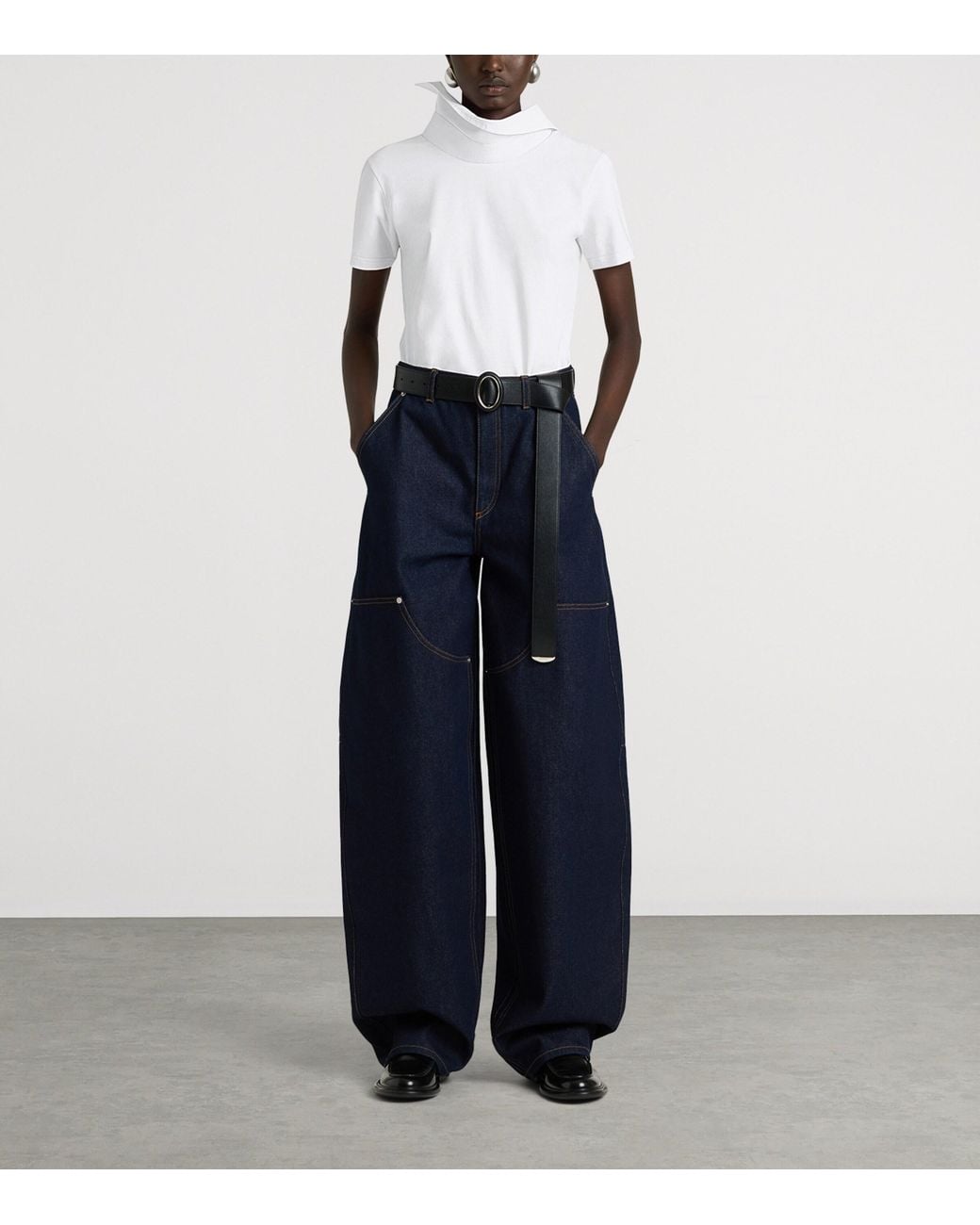 Givenchy Blue Raw Balloon Jeans