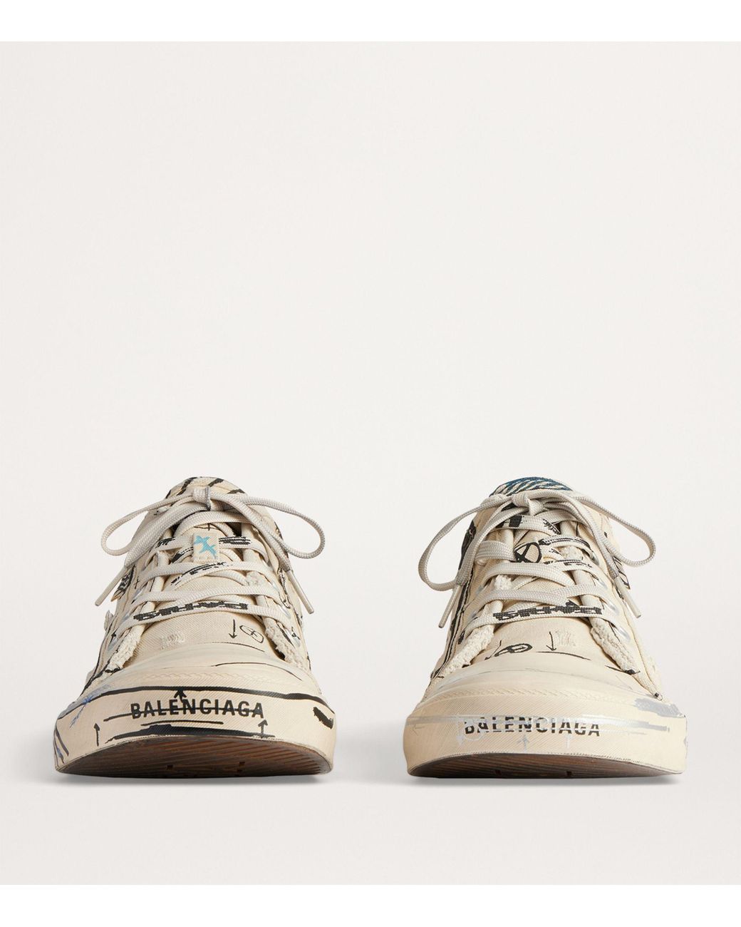 Balenciaga Canvas Paris Sneakers in White for Men | Lyst
