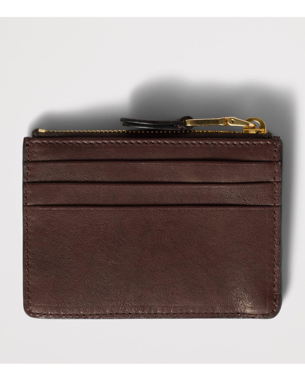 Miu Miu Brown Nappa Leather Embossed Card Holder