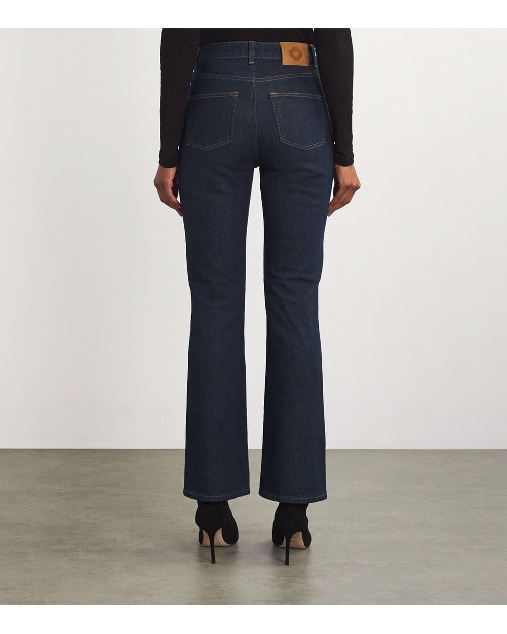 Maje Blue Patch-Pockets Straight-Leg Jeans