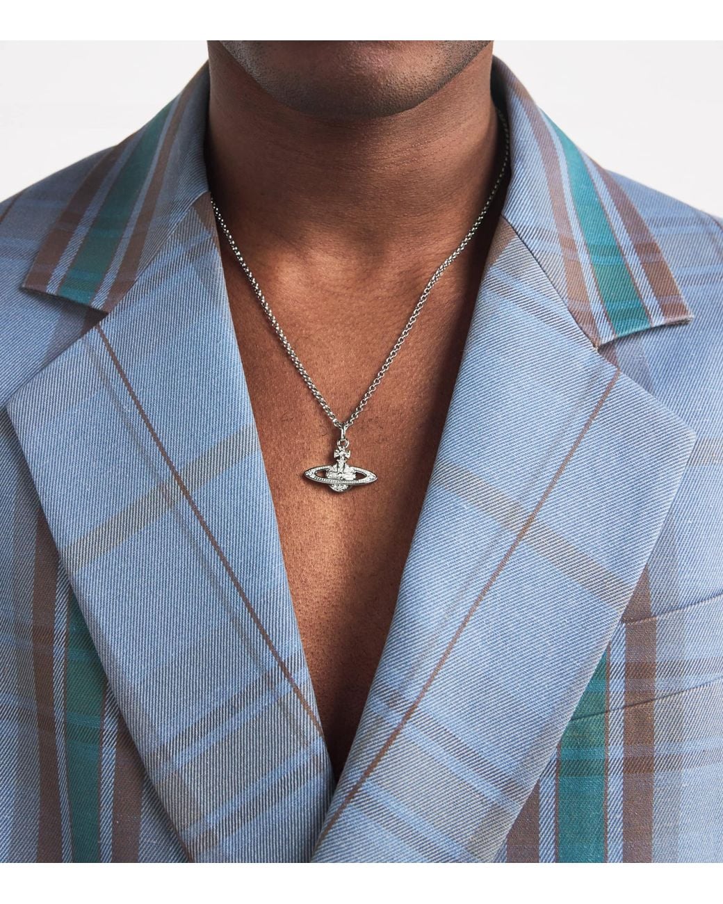 Vivienne Westwood Metallic Mini Bas Relief Orb Necklace for men