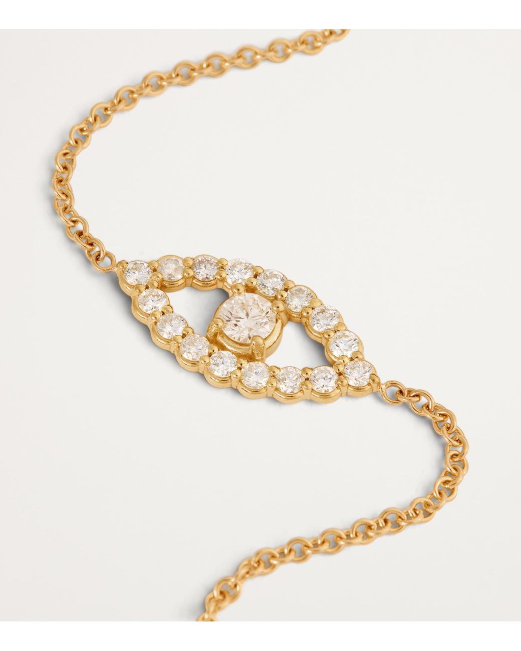 Jennifer Meyer Metallic Medium And Diamond Edith Evil Eye Bracelet