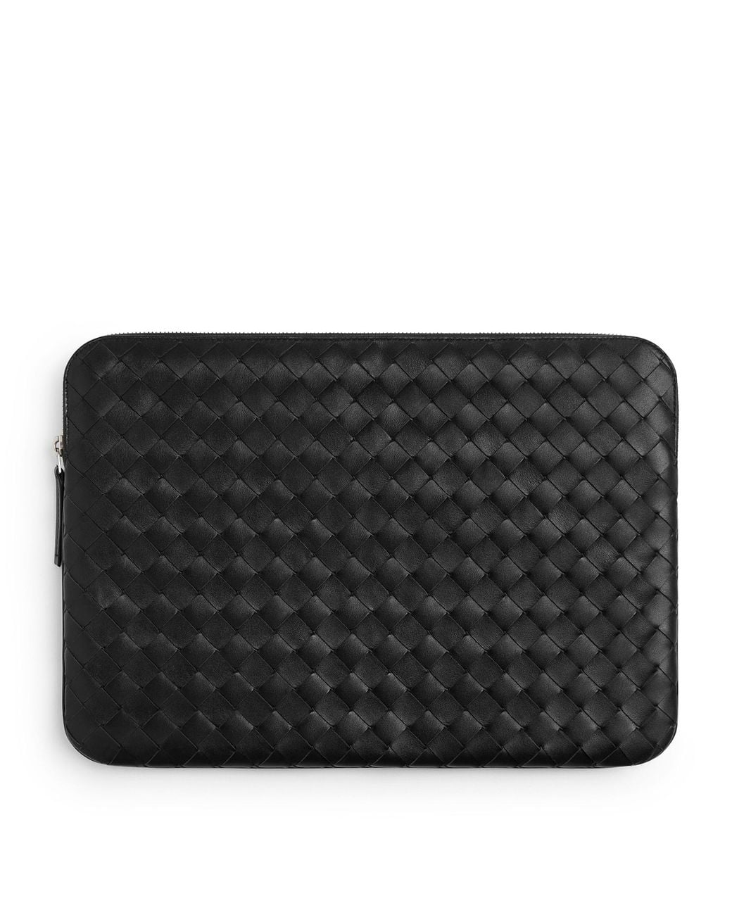 Bottega Veneta Black Intrecciato Leather Getaway Documents Case for men