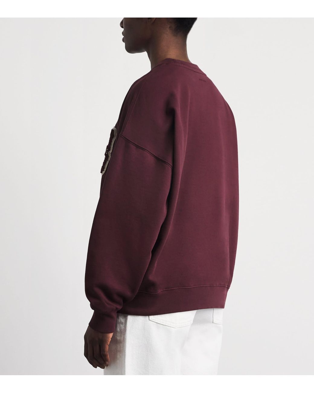 Anine Bing Purple Oversized Miles Letterman Sweatshirt