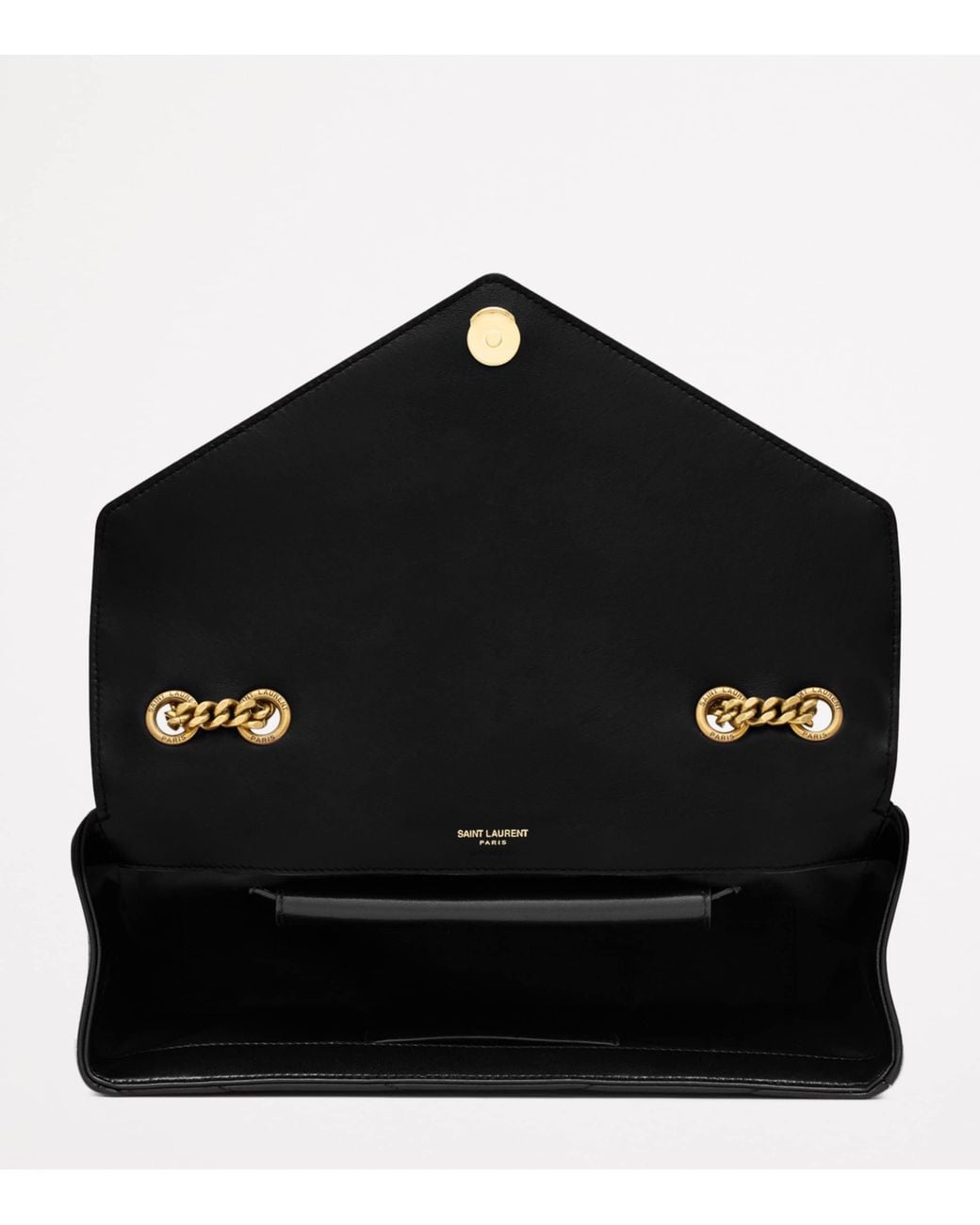 Saint Laurent Black Loulou Medium Shoulder Bag Lamb Leather