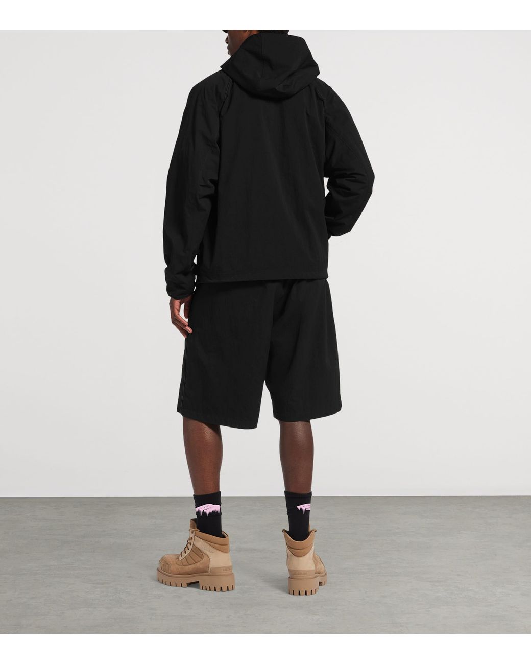 Balenciaga Black Loop Sports Icon Track Shorts for men
