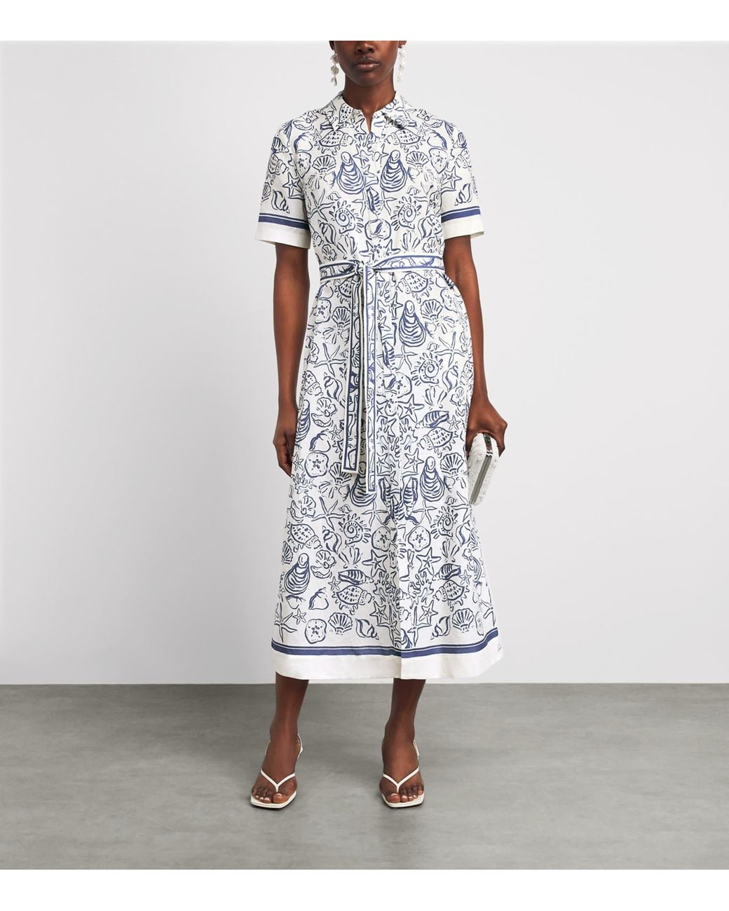 Jonathan Simkhai White Linen-Blend Audria Shirt Dress